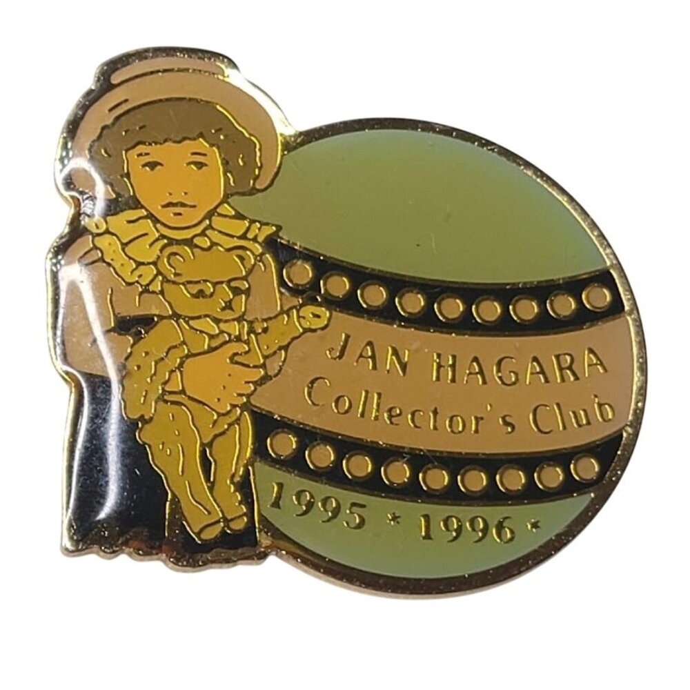 Jan Hagara Collectors Club Pin 1995-1996 Cloisonné Vintage Lapel Brooch